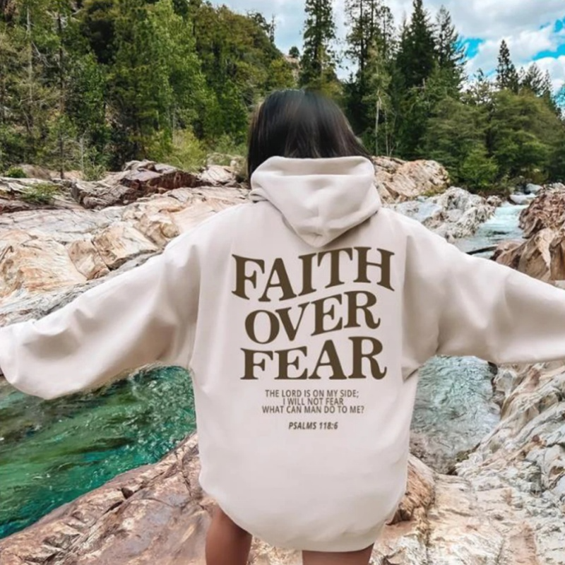 Sweat à capuche « La foi plutôt que la peur »
