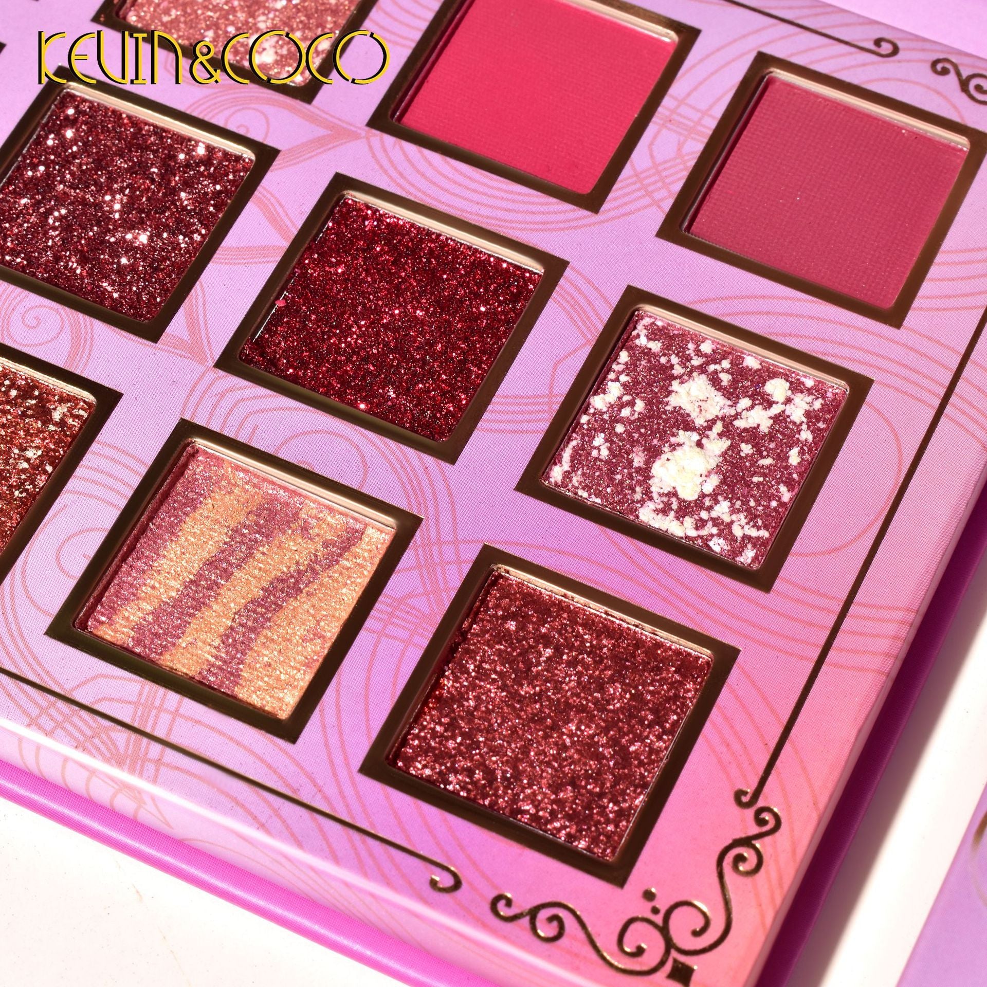 KEVIN&COCO 18-Color Gold Rose Eyeshadow Palette