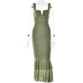 Robe midi élégante à empiècements printemps-été FD9738