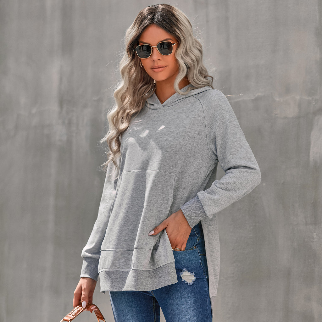Sweat à capuche uni